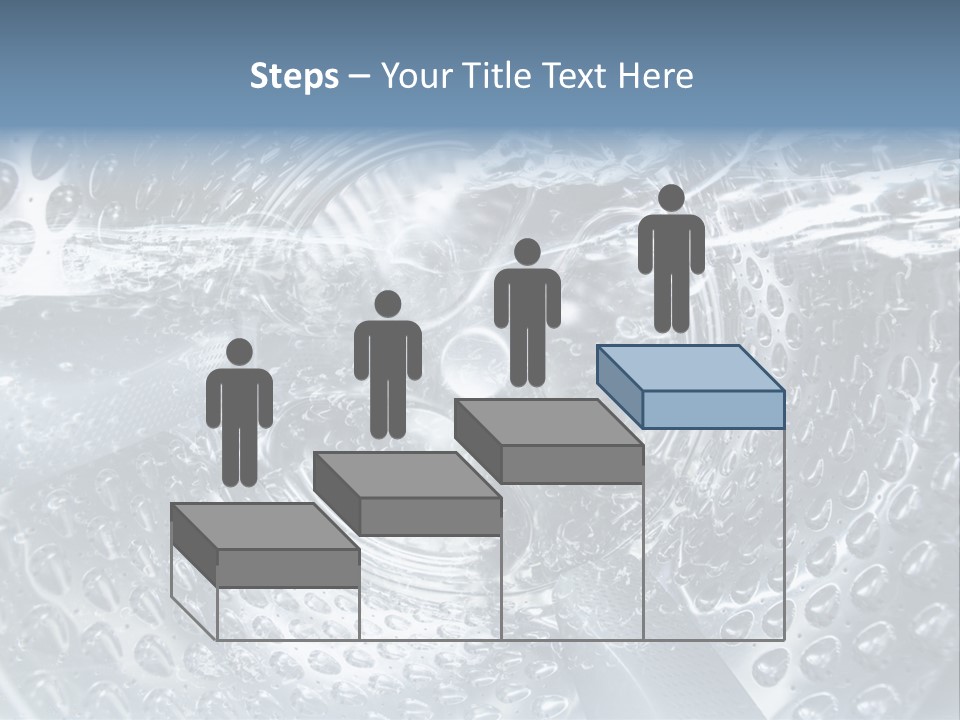A Close Up Of A Washing Machine With Water On It PowerPoint Template