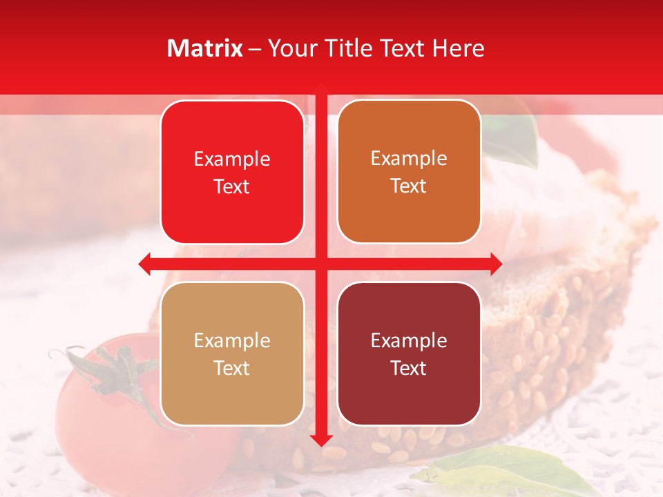 A Piece Of Bread With Meat And Tomatoes On It PowerPoint Template