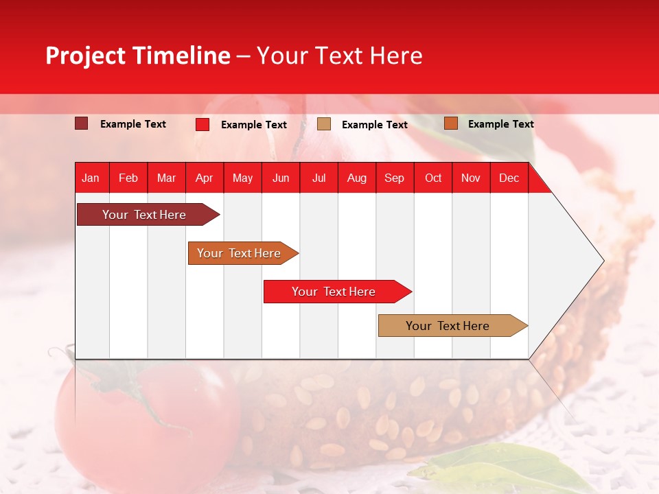 A Piece Of Bread With Meat And Tomatoes On It PowerPoint Template