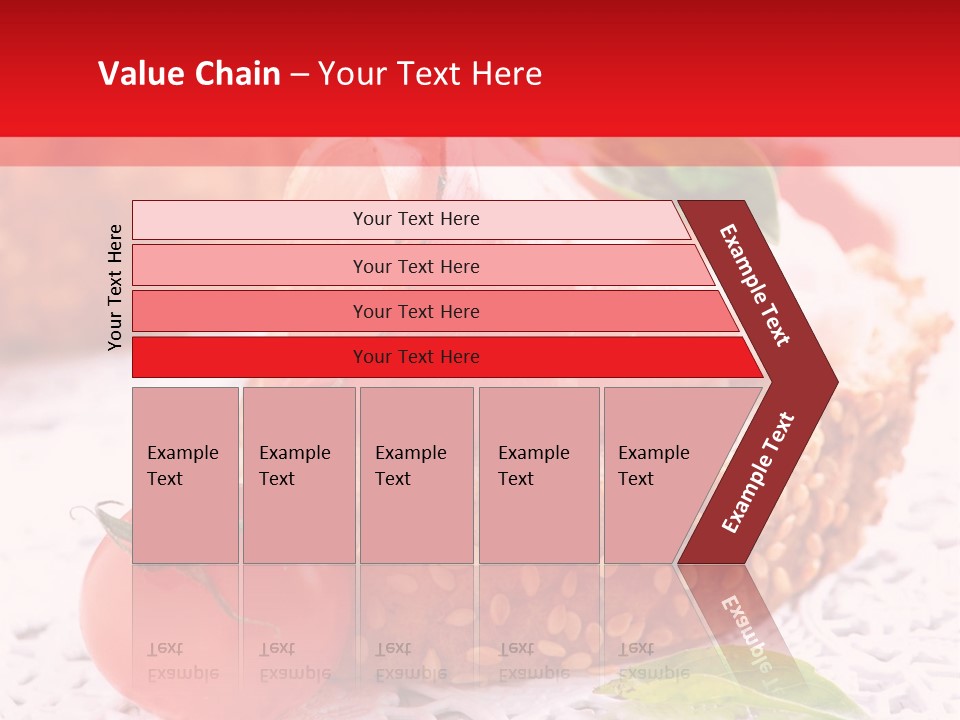 A Piece Of Bread With Meat And Tomatoes On It PowerPoint Template
