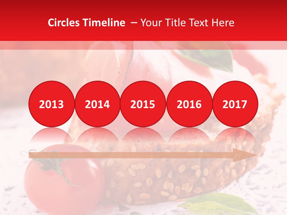 A Piece Of Bread With Meat And Tomatoes On It PowerPoint Template