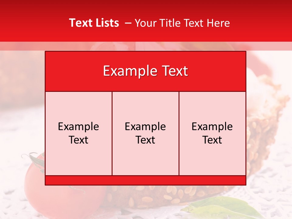 A Piece Of Bread With Meat And Tomatoes On It PowerPoint Template