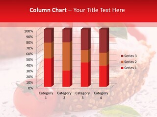 A Piece Of Bread With Meat And Tomatoes On It PowerPoint Template