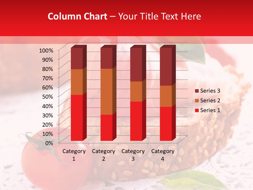A Piece Of Bread With Meat And Tomatoes On It PowerPoint Template
