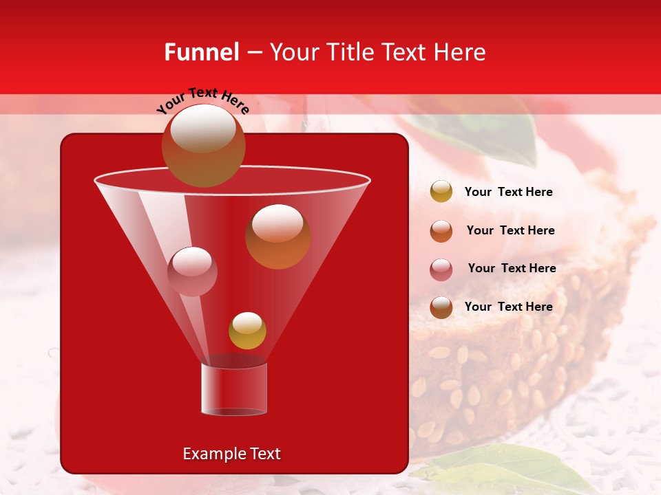 A Piece Of Bread With Meat And Tomatoes On It PowerPoint Template