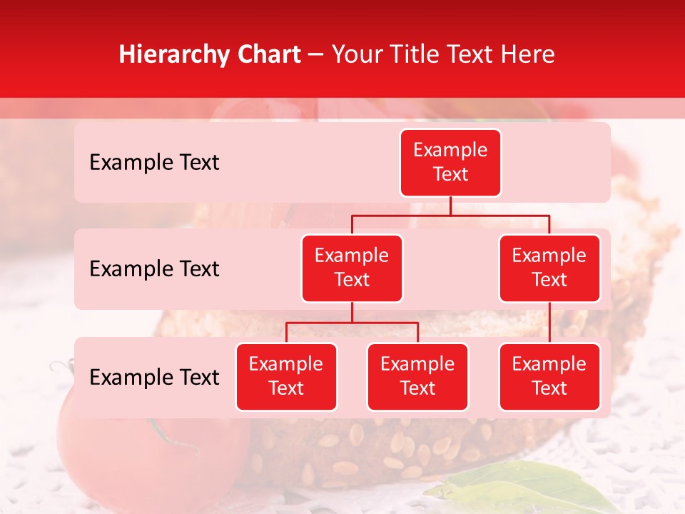 A Piece Of Bread With Meat And Tomatoes On It PowerPoint Template