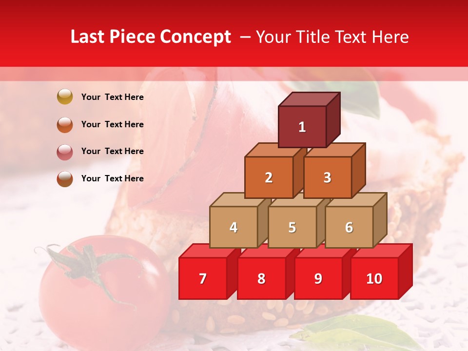 A Piece Of Bread With Meat And Tomatoes On It PowerPoint Template