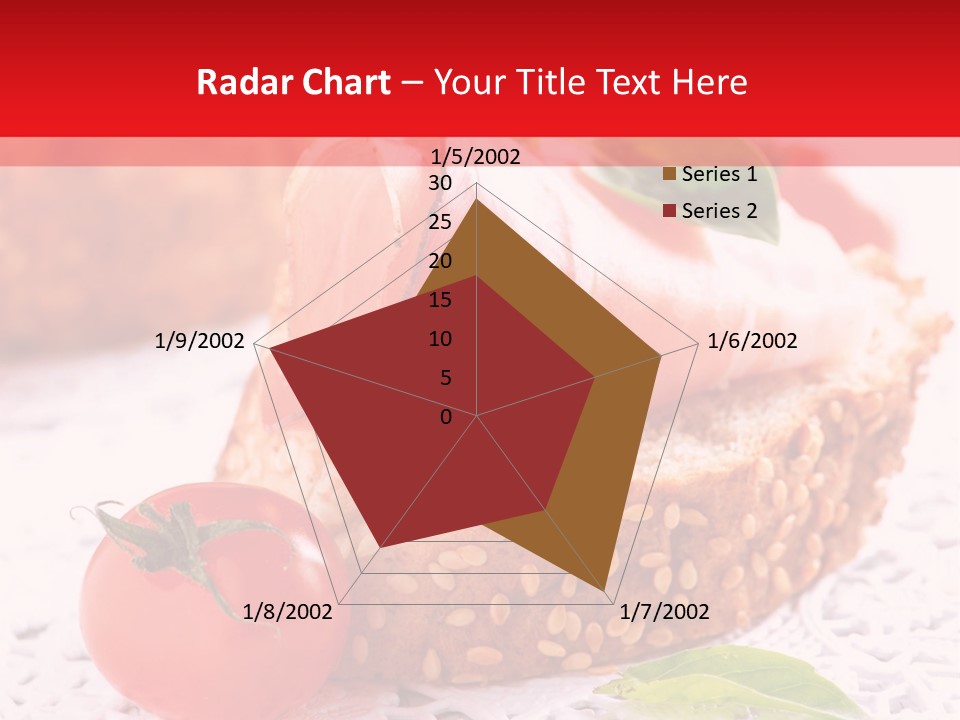 A Piece Of Bread With Meat And Tomatoes On It PowerPoint Template