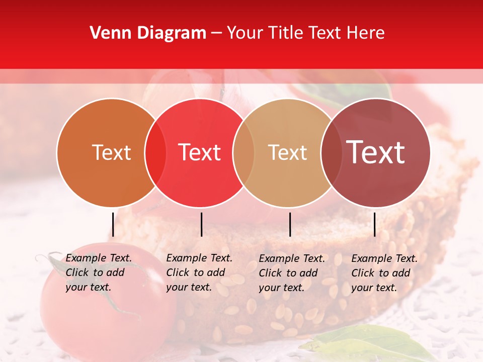 A Piece Of Bread With Meat And Tomatoes On It PowerPoint Template