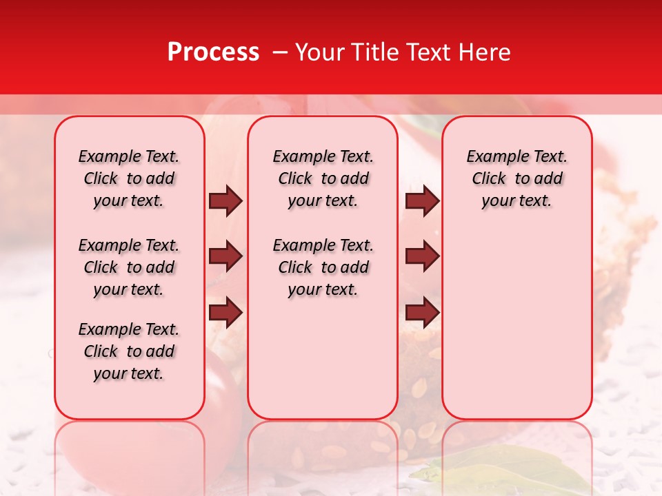 A Piece Of Bread With Meat And Tomatoes On It PowerPoint Template