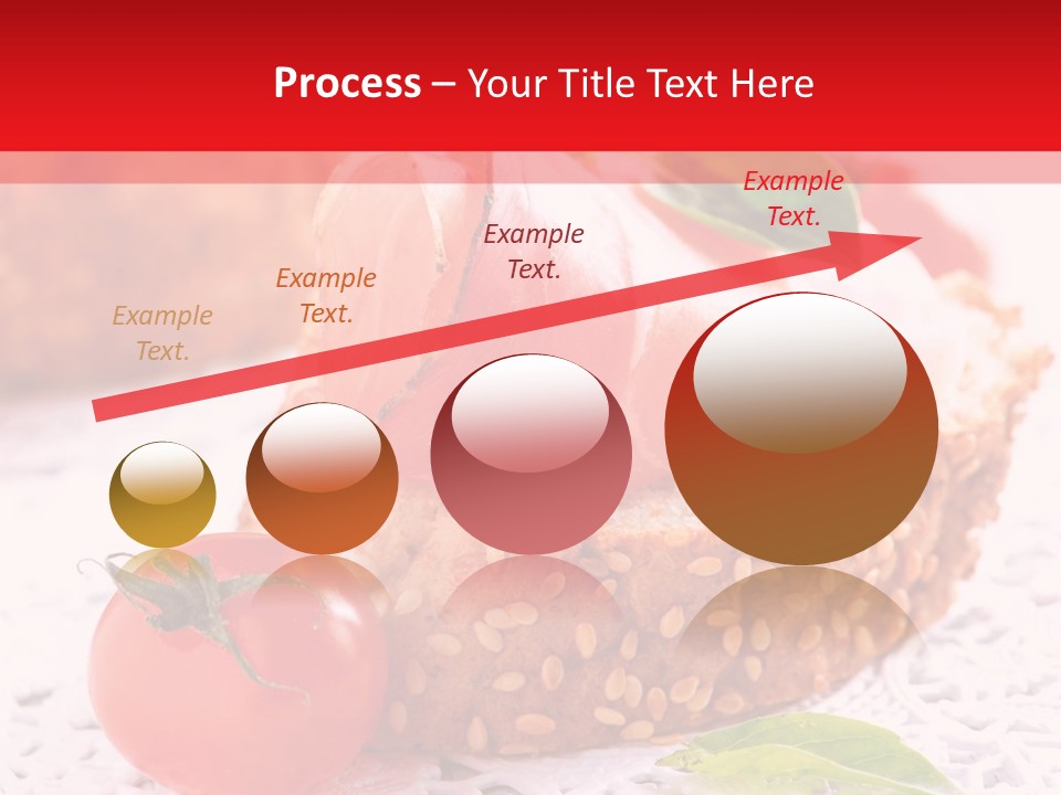 A Piece Of Bread With Meat And Tomatoes On It PowerPoint Template