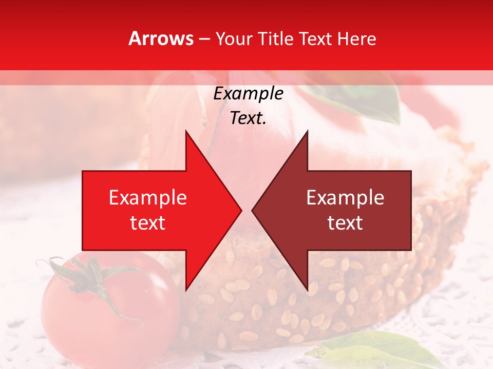 A Piece Of Bread With Meat And Tomatoes On It PowerPoint Template