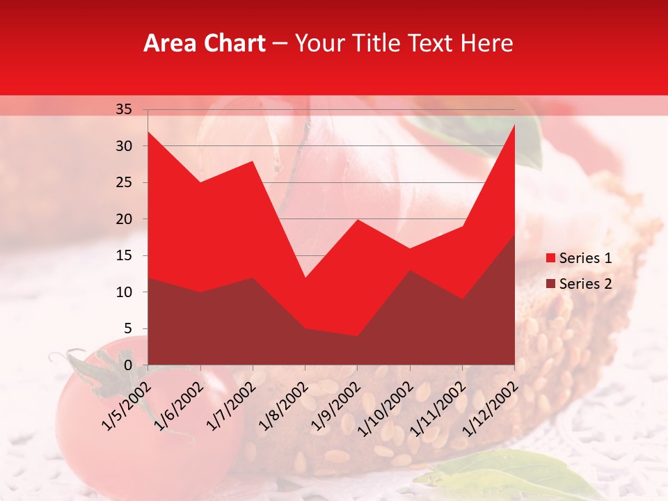 A Piece Of Bread With Meat And Tomatoes On It PowerPoint Template
