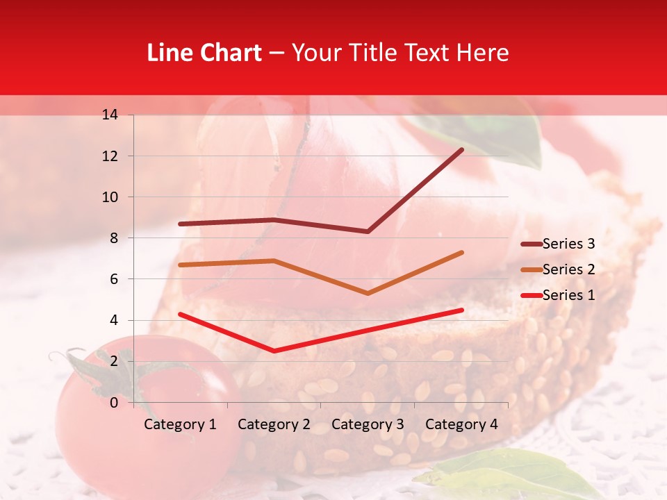 A Piece Of Bread With Meat And Tomatoes On It PowerPoint Template