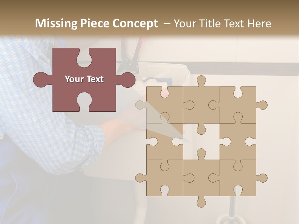 A Man Fixing A Toilet In A Bathroom PowerPoint Template