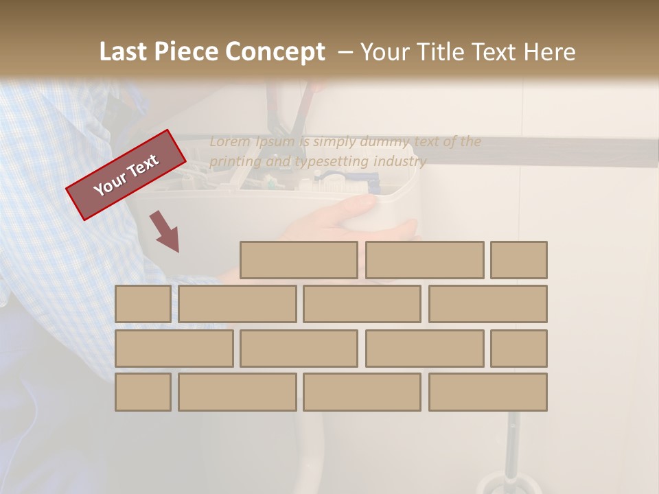 A Man Fixing A Toilet In A Bathroom PowerPoint Template