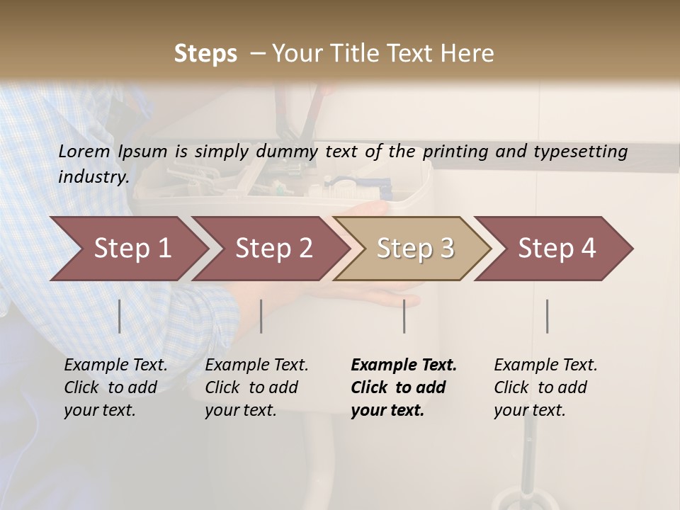 A Man Fixing A Toilet In A Bathroom PowerPoint Template