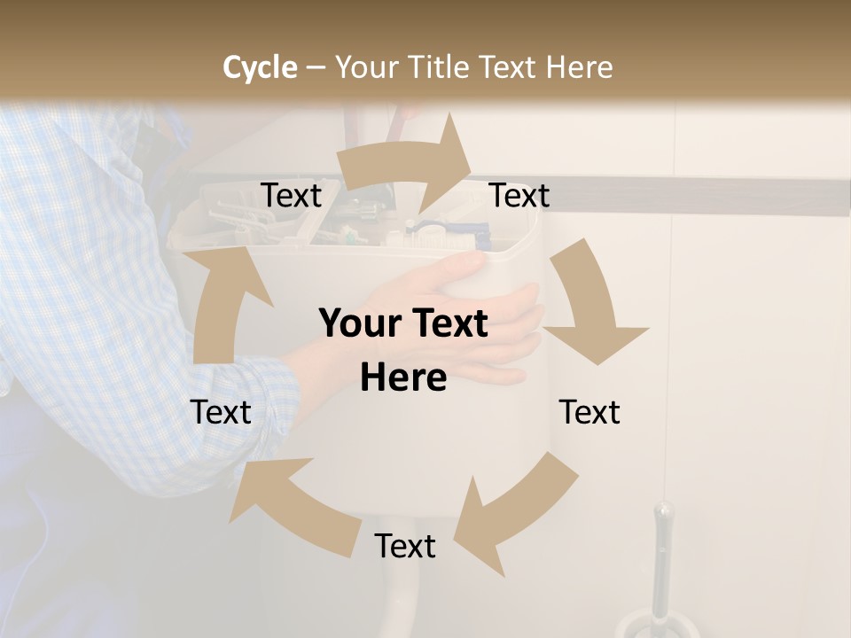 A Man Fixing A Toilet In A Bathroom PowerPoint Template