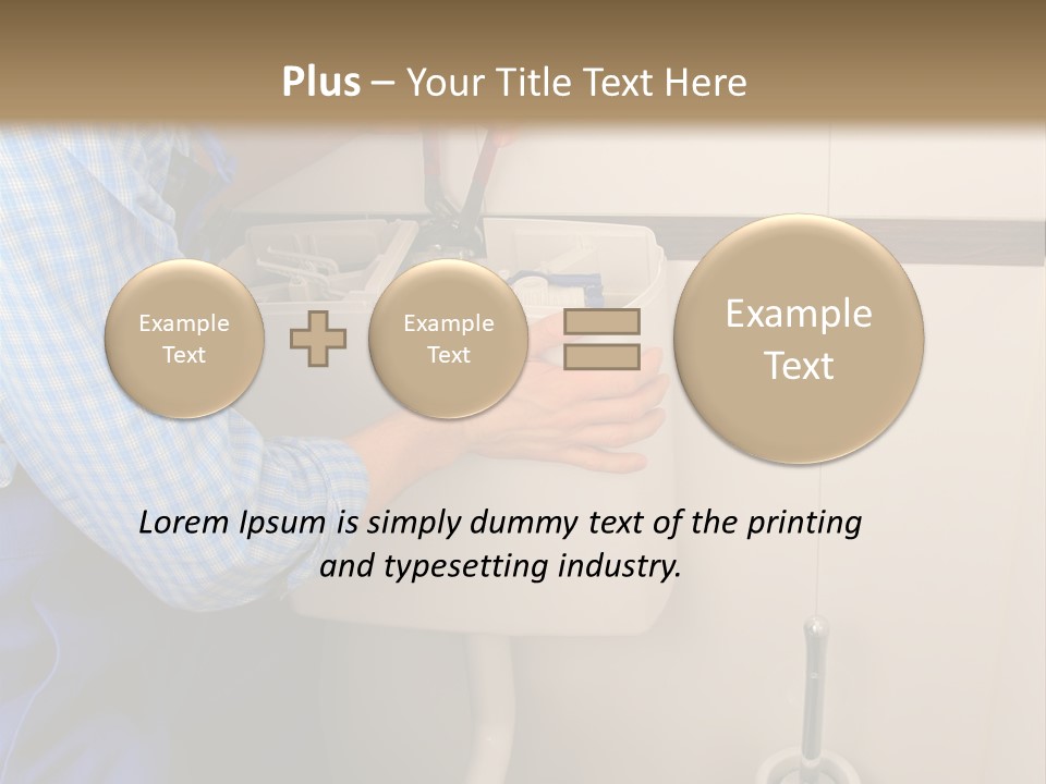 A Man Fixing A Toilet In A Bathroom PowerPoint Template