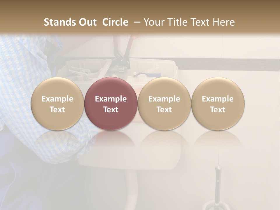 A Man Fixing A Toilet In A Bathroom PowerPoint Template