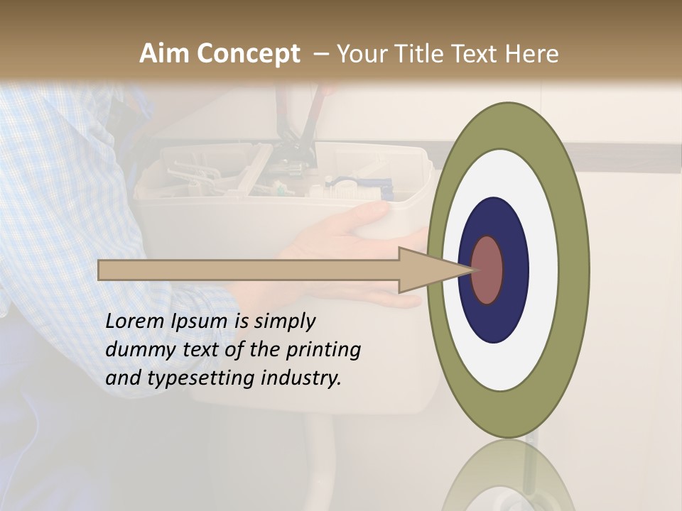 A Man Fixing A Toilet In A Bathroom PowerPoint Template