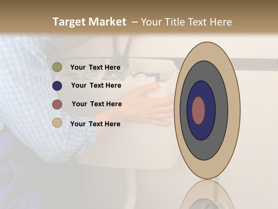 A Man Fixing A Toilet In A Bathroom PowerPoint Template