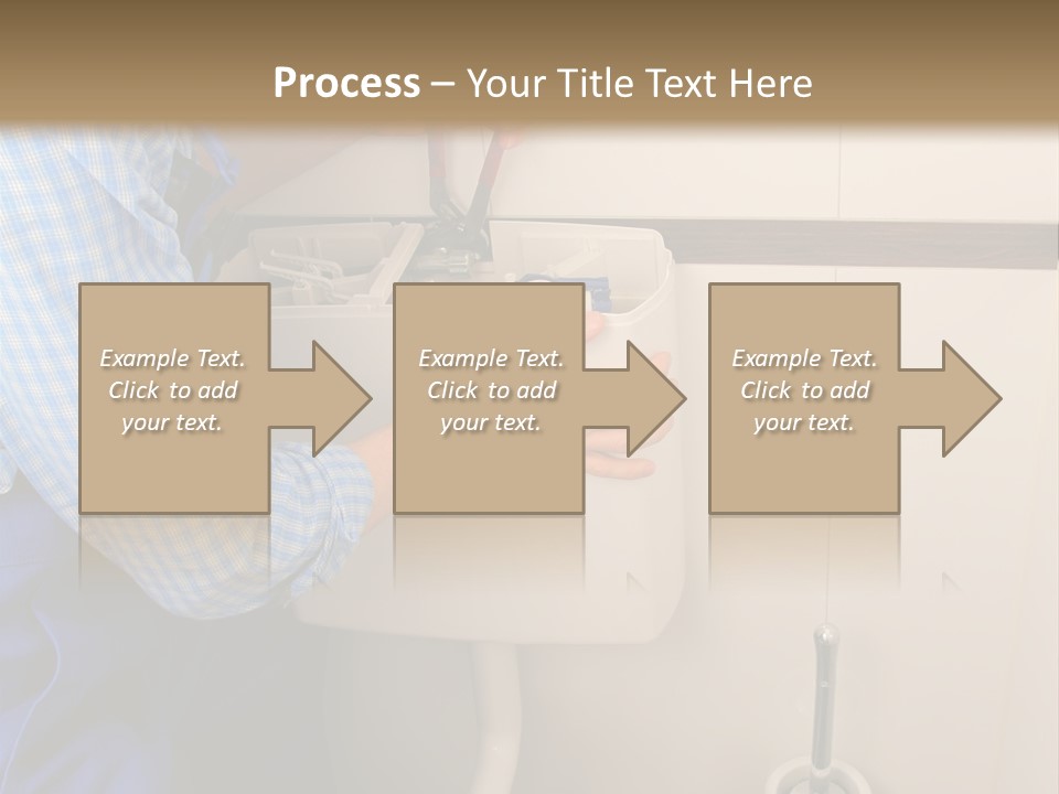A Man Fixing A Toilet In A Bathroom PowerPoint Template