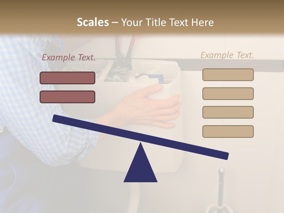 A Man Fixing A Toilet In A Bathroom PowerPoint Template