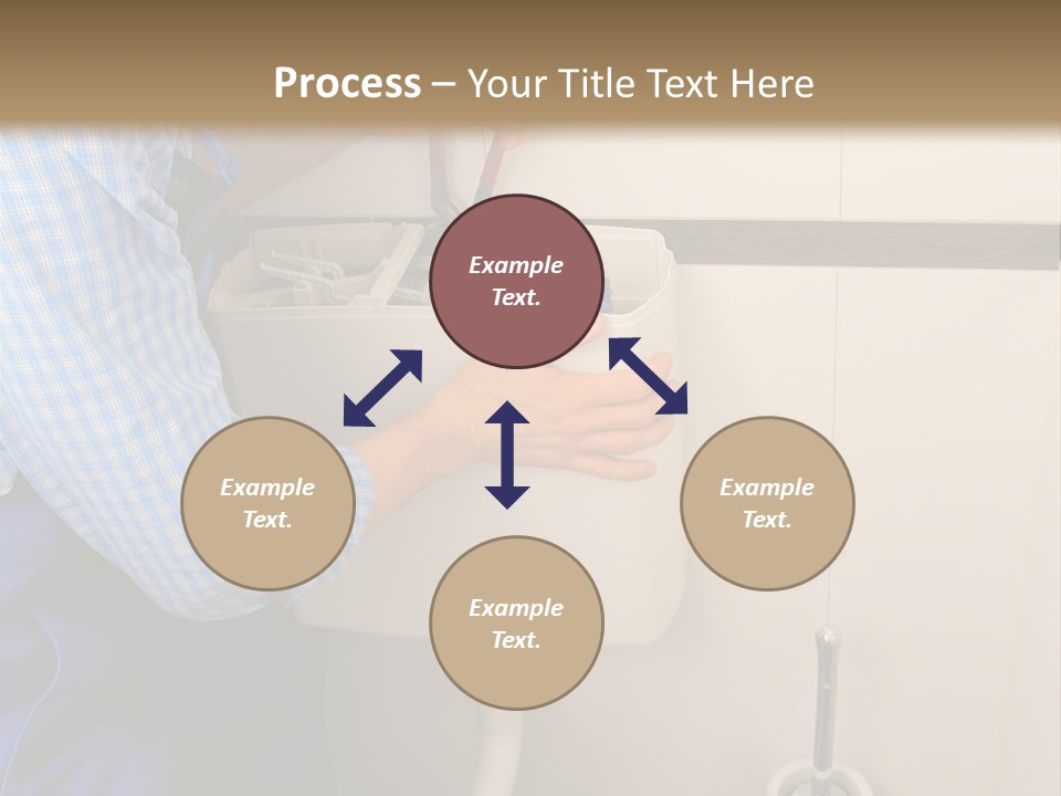 A Man Fixing A Toilet In A Bathroom PowerPoint Template
