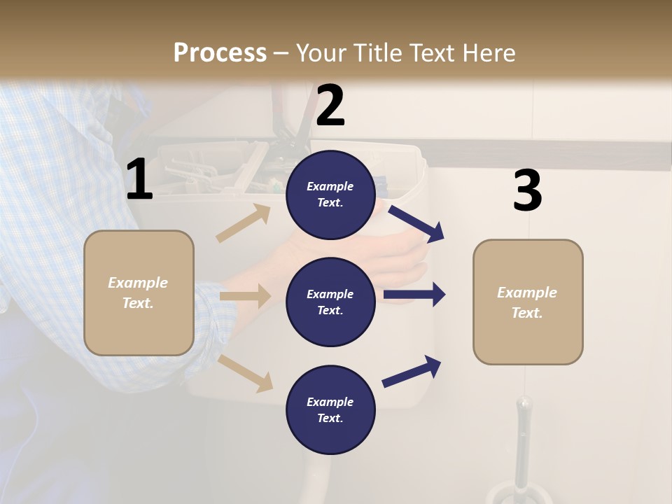 A Man Fixing A Toilet In A Bathroom PowerPoint Template