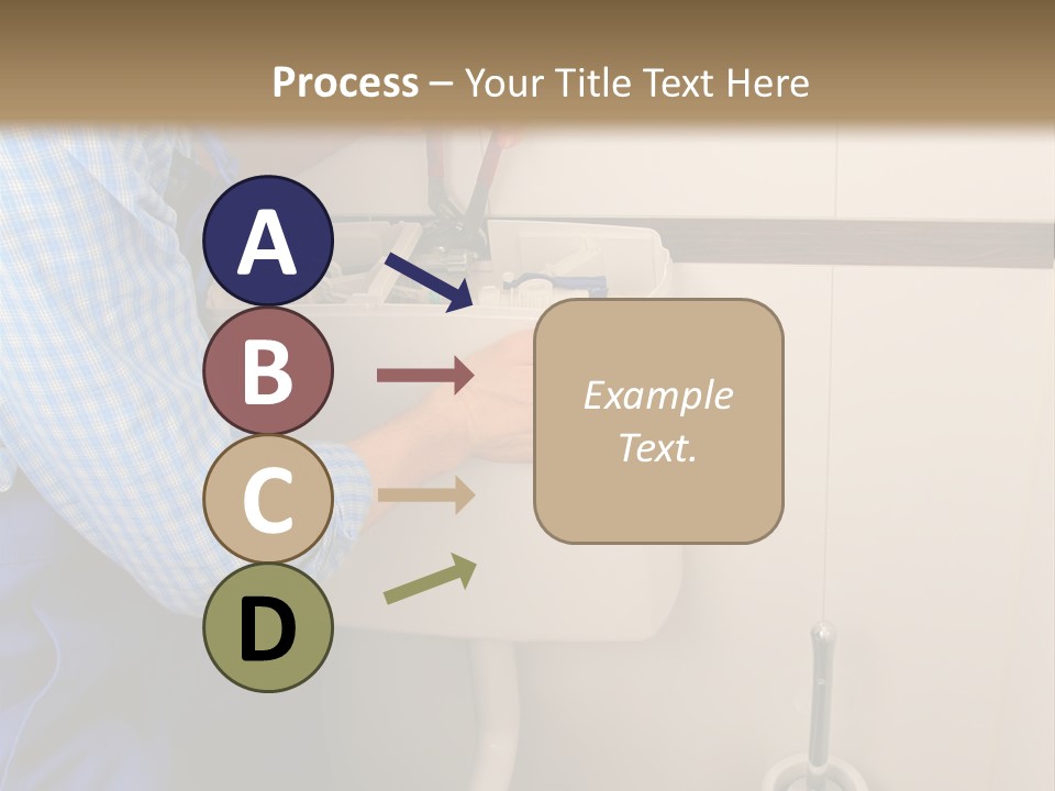 A Man Fixing A Toilet In A Bathroom PowerPoint Template
