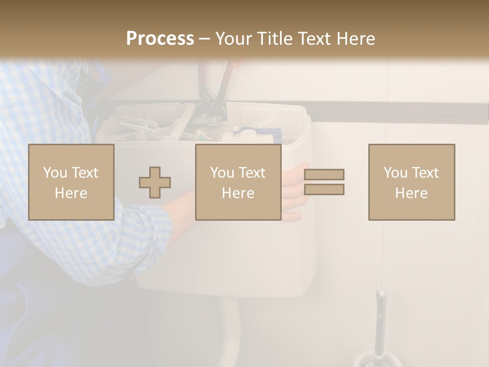 A Man Fixing A Toilet In A Bathroom PowerPoint Template