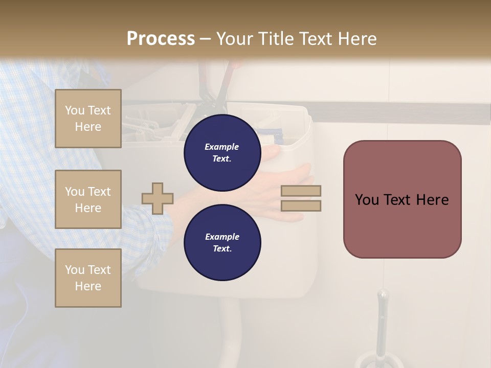 A Man Fixing A Toilet In A Bathroom PowerPoint Template