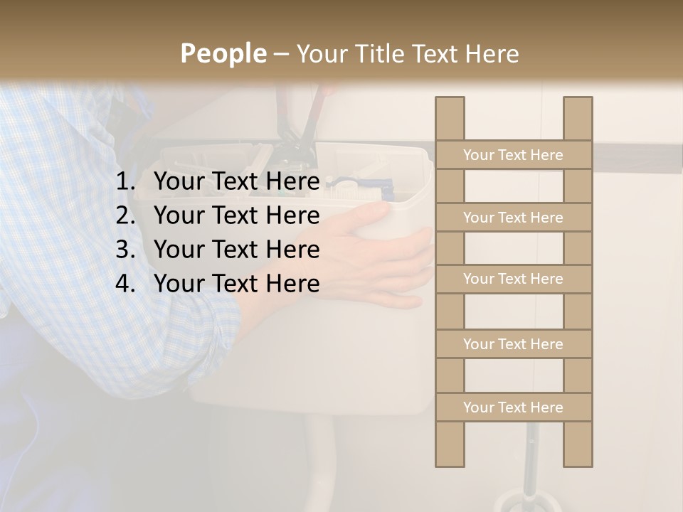 A Man Fixing A Toilet In A Bathroom PowerPoint Template