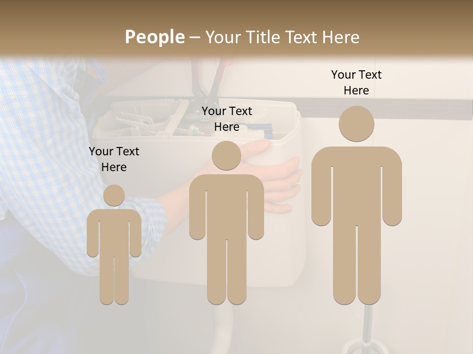 A Man Fixing A Toilet In A Bathroom PowerPoint Template