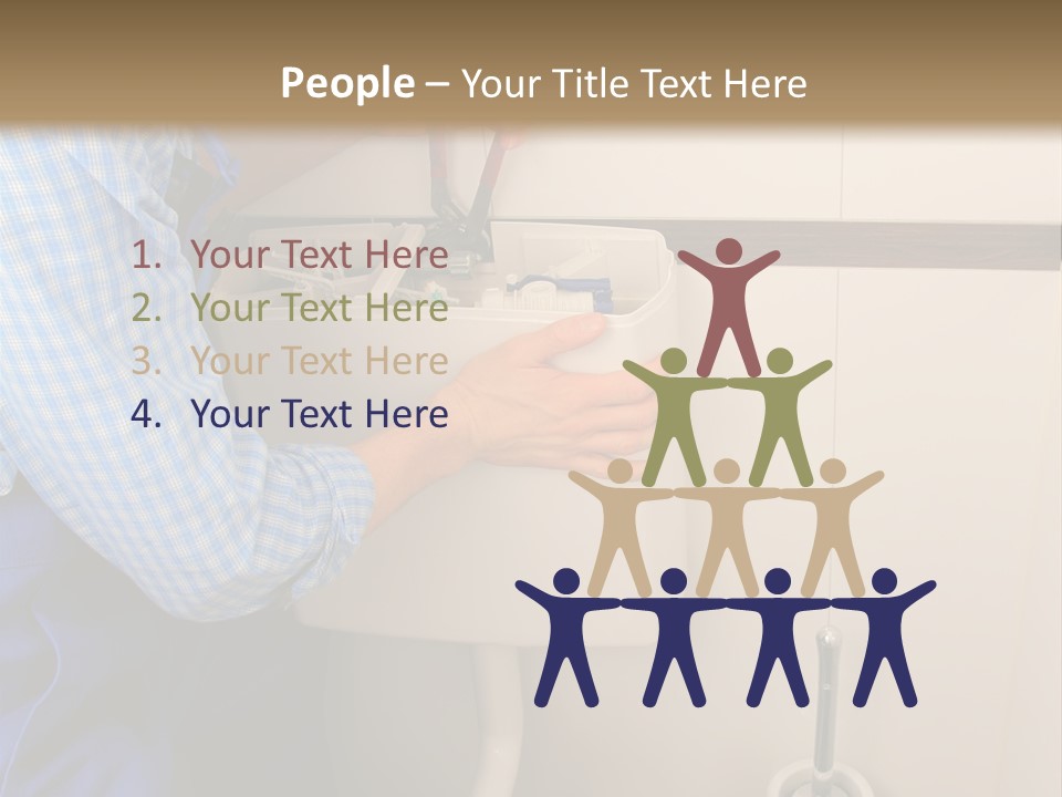 A Man Fixing A Toilet In A Bathroom PowerPoint Template
