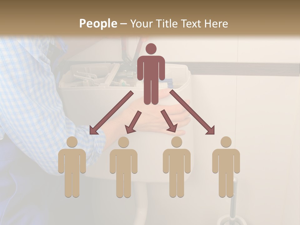 A Man Fixing A Toilet In A Bathroom PowerPoint Template