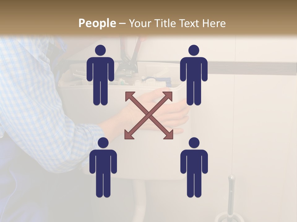 A Man Fixing A Toilet In A Bathroom PowerPoint Template