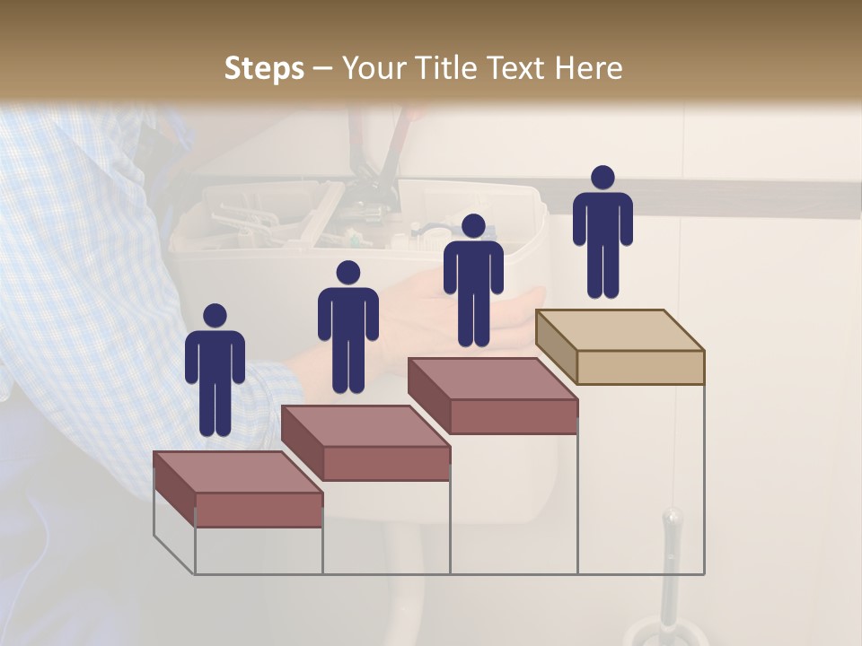 A Man Fixing A Toilet In A Bathroom PowerPoint Template