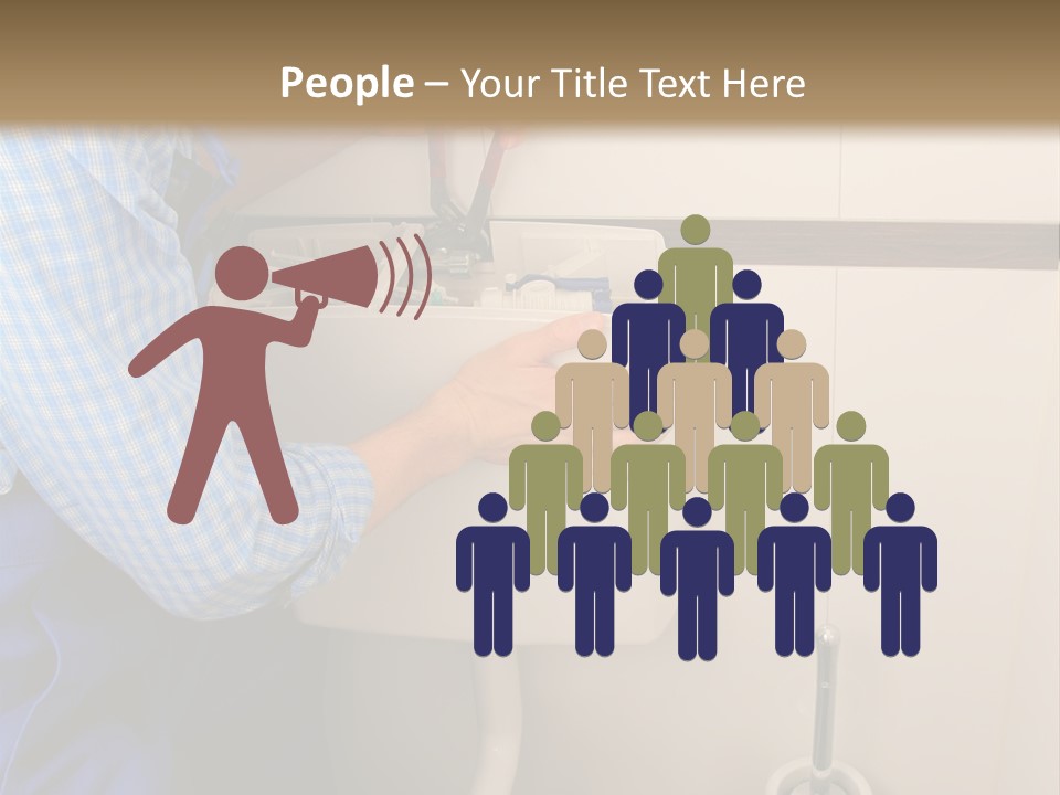 A Man Fixing A Toilet In A Bathroom PowerPoint Template