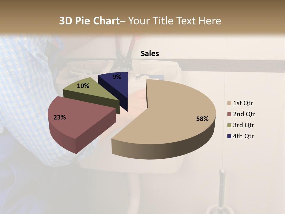 A Man Fixing A Toilet In A Bathroom PowerPoint Template