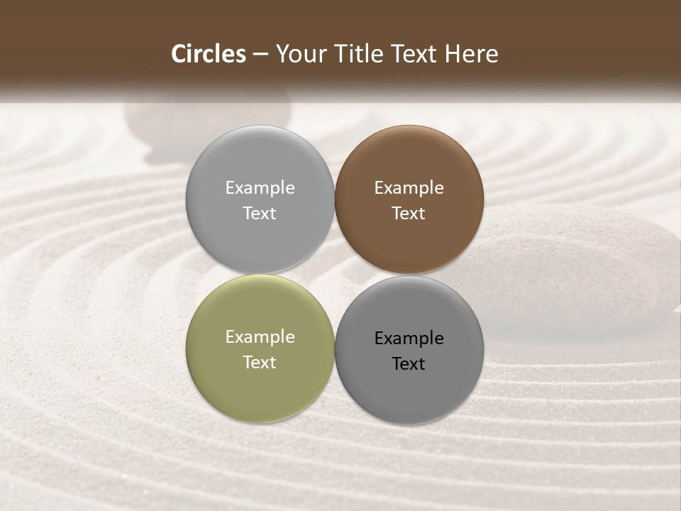 Two Rocks Sitting On Top Of A Sandy Area PowerPoint Template