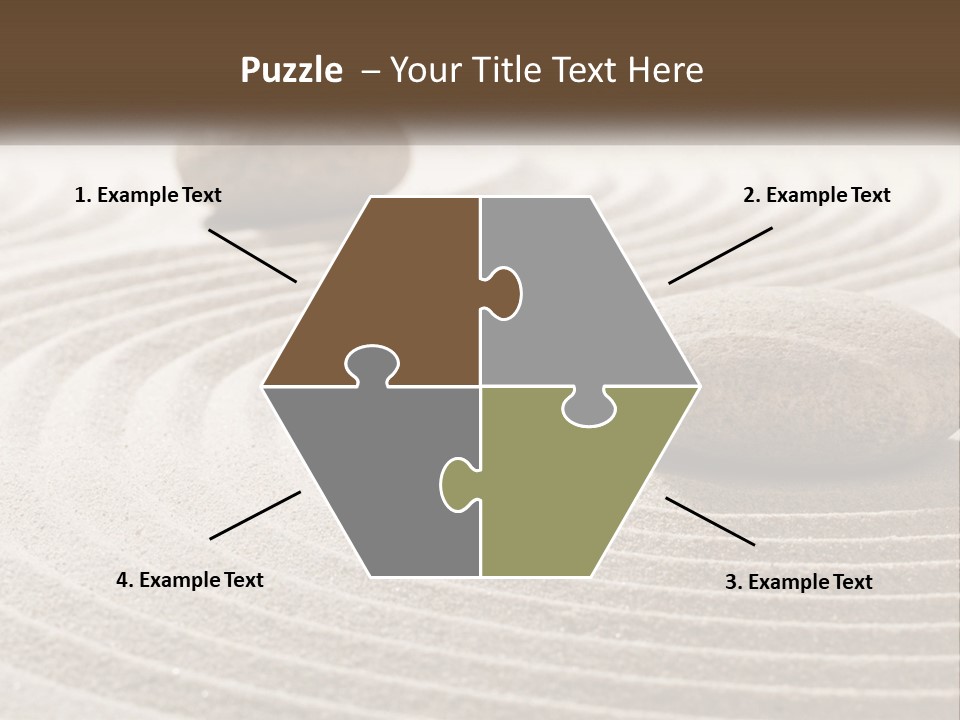 Two Rocks Sitting On Top Of A Sandy Area PowerPoint Template