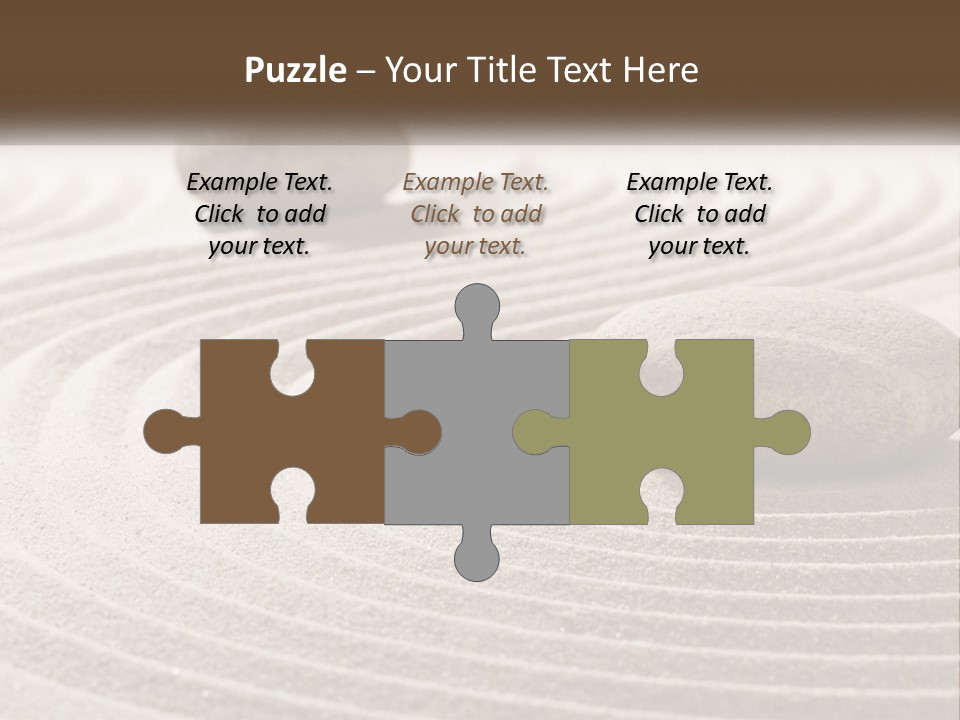 Two Rocks Sitting On Top Of A Sandy Area PowerPoint Template