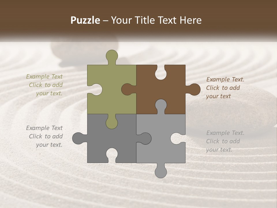 Two Rocks Sitting On Top Of A Sandy Area PowerPoint Template