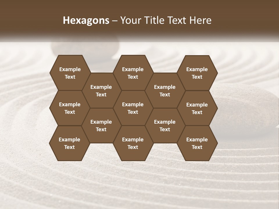 Two Rocks Sitting On Top Of A Sandy Area PowerPoint Template