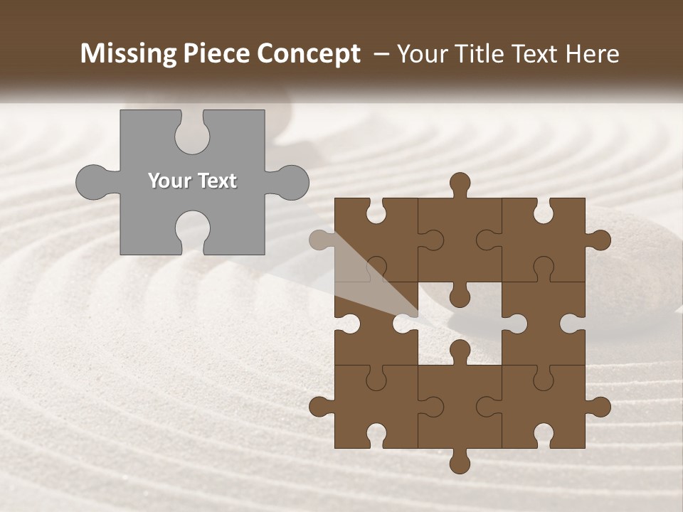 Two Rocks Sitting On Top Of A Sandy Area PowerPoint Template