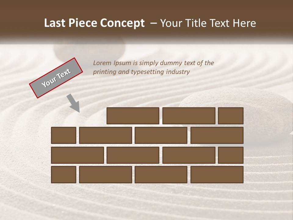 Two Rocks Sitting On Top Of A Sandy Area PowerPoint Template