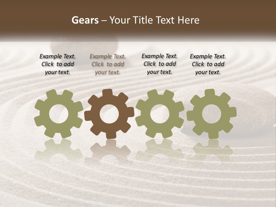 Two Rocks Sitting On Top Of A Sandy Area PowerPoint Template