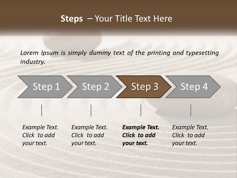 Two Rocks Sitting On Top Of A Sandy Area PowerPoint Template